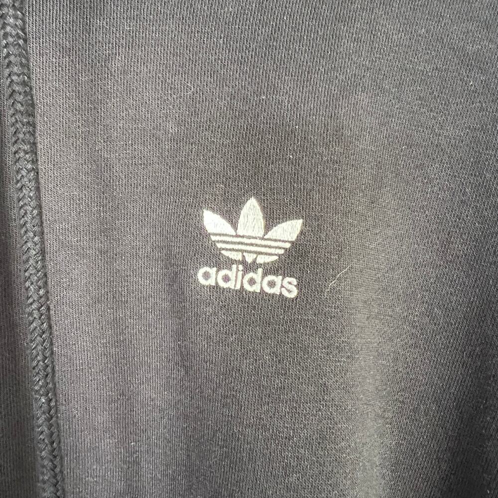 Adidas Women's Cropped Hoodie Black Trefoil Sweatshirt Pullover Workout Size XS - Picture 12 of 15